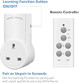 HBN Remote Control Plug Socket 13A 3120W 100ft Range 3 Pack with 1 Remote view 4