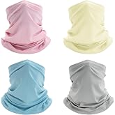 8 Pack Cooling Neck Gaiter Face Mask - UV Protection, Breathable Milk Silk For Summer, Men & Women