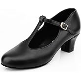 Keemi T-Strap Character Shoes Dance Shoes for Women,Non-Slip Latin Dancing Heels 1920 Shoes for Salsa Tango Flamenco,2.3"