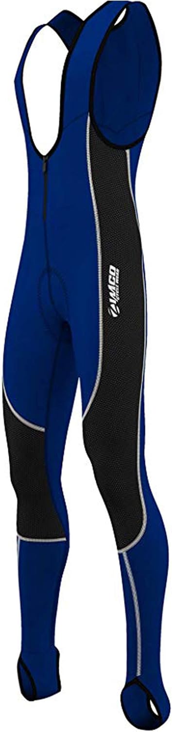 Zimco Men Bicycle Windbreak Bib Pants Thermal Insulated Cycling Bib Tight Coolmax Padded: Clothing