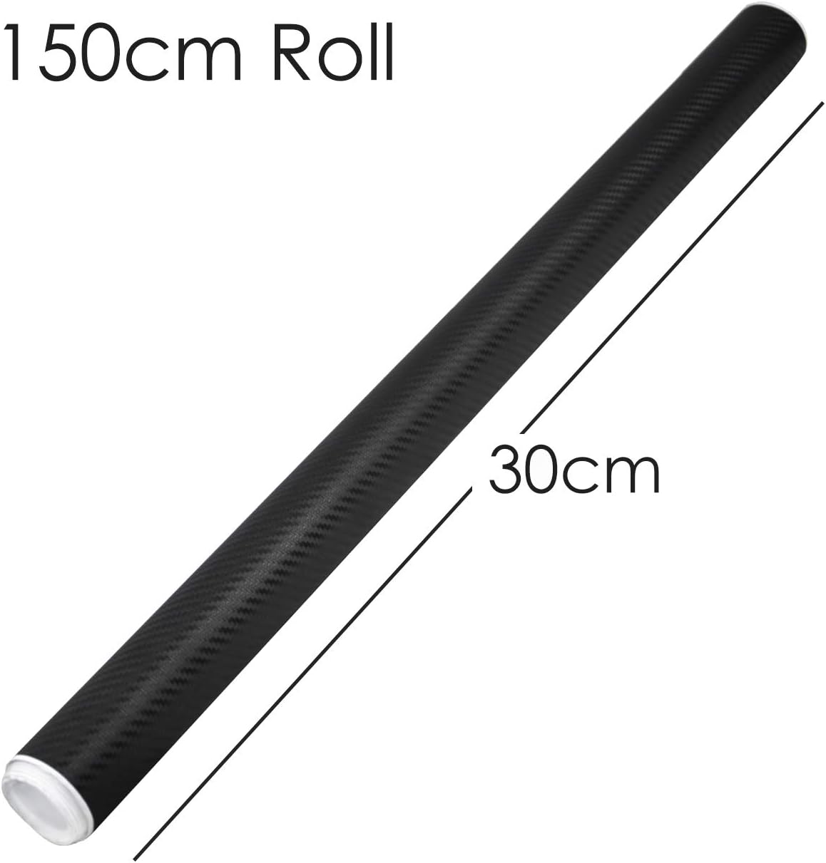 TRIXES 3D Carbon Fibre Vinyl Adhesive Wrap Sheet Roll for Car Vans Motorbikes etc, 1500 x 300 mm, Black - Image 4