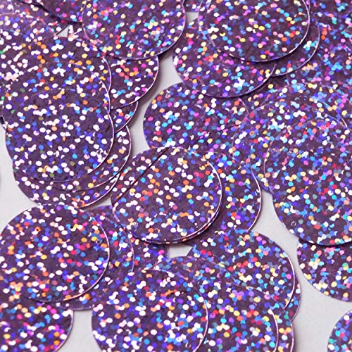 Round Flat Sequin 30mm Light Lavender Hologram Glitter Sparkle. Couture Paillettes. Made in USA