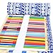 Damero Canvas Pencil Wrap Case, Pencils Roll Hold for 72 Colored Pencils (NO Pencils included), Retro Elephant, 72 Holes