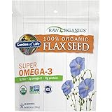 Garden of Life 100% Organic Ground Flax Seed, Cold Milled Premium Golden Flaxseed Meal for Women and Men, 2g Omega 3, Lignans