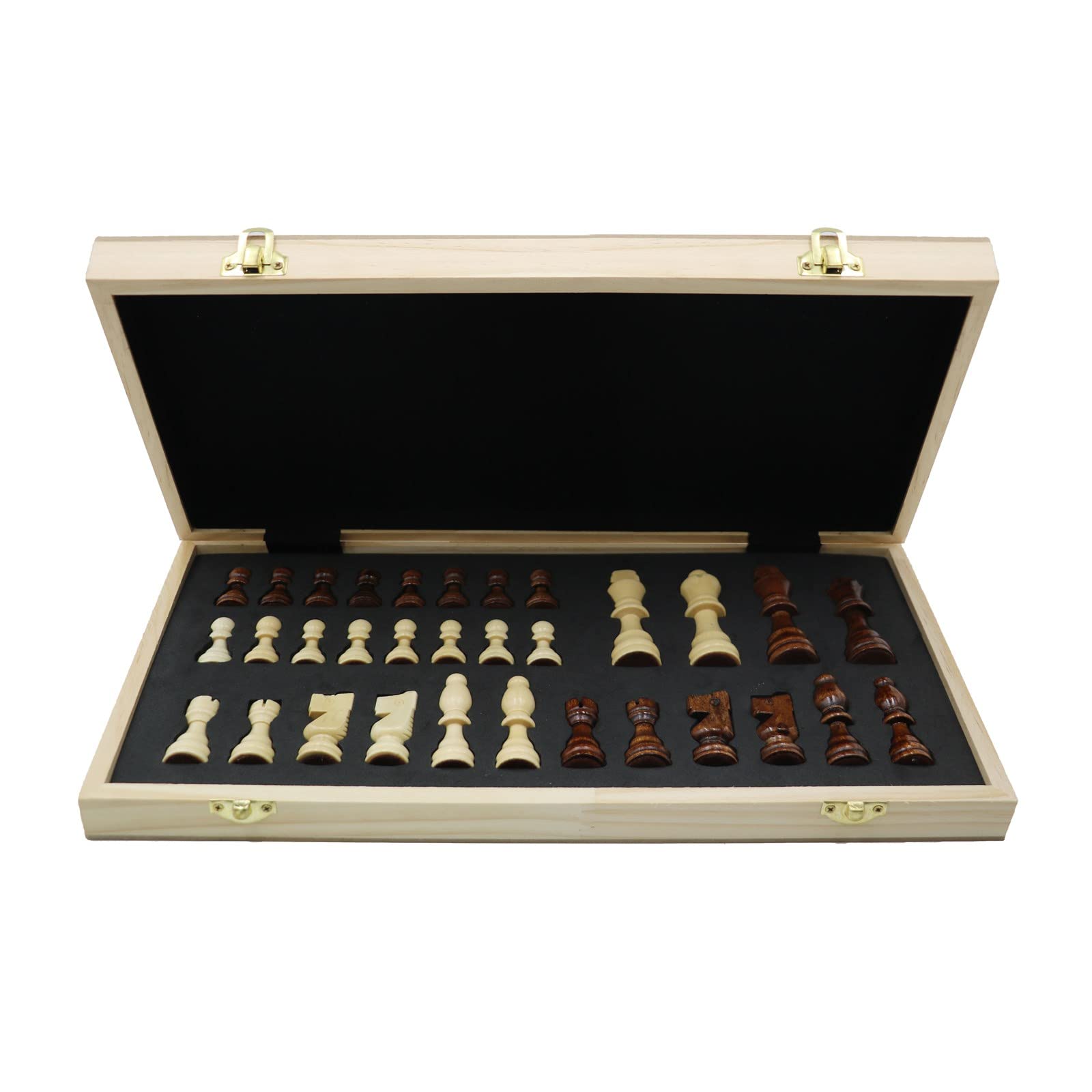 GIBZ Magnetic Chess Board Traditional Games Portable Wooden/Plastic Chess Set for Children Adults School Outdoor Travel 40x40cm