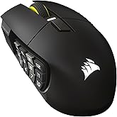 Corsair Scimitar Elite Wireless SE MMO PC Gaming Mouse – 33,000 DPI, 16 Programmable Buttons, Key Slider, Elgato Virtual Stream Deck, 1,000Hz Polling, Up to 150-Hour Battery – Gunmetal
