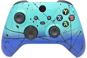 PROCONTROLLERS LLC Hand Airbrushed Fade Custom Controller Compatible with Xbox Series X/S & Xbox One (Series X/S Teal & Blue)