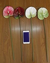 DODXIAOBEUL 3 PCS 27" Artificial Anthurium Lily