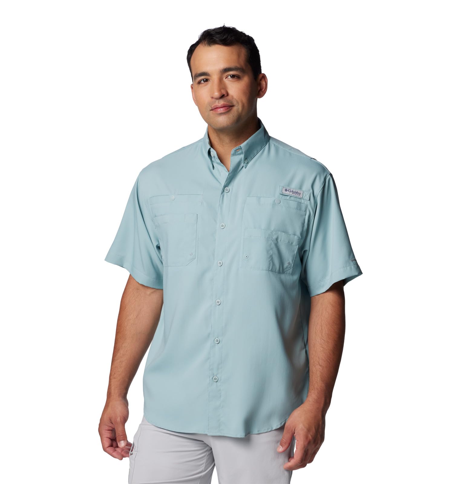 Columbia Mens PFG Tamiami II Short Sleeve Fishing Shirt, Crushed Blue, 2X Tall Image Columbia Mens PFG Tamiami II Short Sleeve Fishing Shirt, Crushed Blue, 2X Tall Image