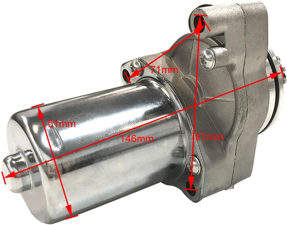 GOOFIT Electric Starter 3 Bolt Top Electric Starter Motor Replacement for Quad Dirt Bikes Go Karts 50cc 70cc 90cc 110cc 125cc ATV - Image 3