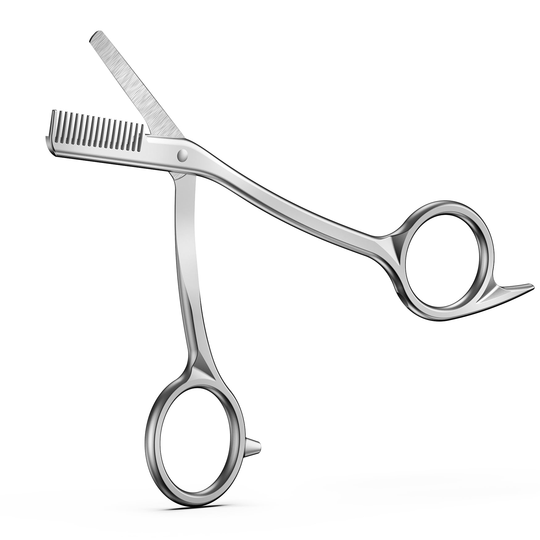 Photo 1 of FERYES Eyebrow Trimmer Scissors with Combs, Stainless Steel Scissor & Comb in One, Precision Eyebrow Trimming Scissors for Women and Men