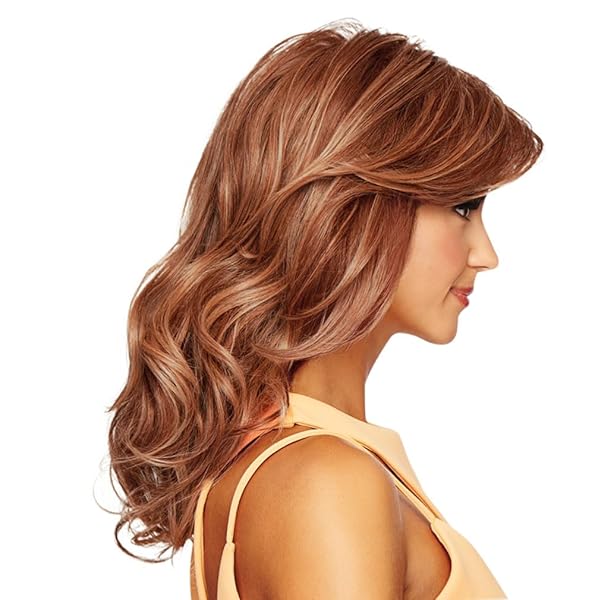 RAQUEL WELCH ALWAYS LONG LAYERED COMFORT CAP WIG BY HAIRUWEAR, AVERAGE CAP SIZE, SS29/33 ICED PUMPKIN SPICE