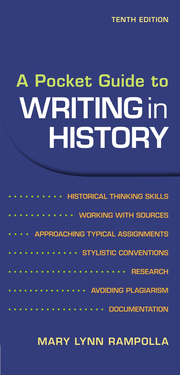  A Pocket Guide To Writing In History Ebook Rampolla Mary Lynn Kindle Store