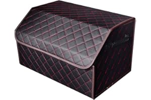 Yafeco 22 inch Multipurpose collapsible Car Trunk Storage Organizer with Lid - Portable Car Storage Box Bin SUV Van Cargo Carrier Caddy for Shopping Camping Picnic Home Garage