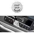 1797 Bling Accessories for BMW Start Button Cover X3 X5 3 4 8 Series M3 M4 M8 X4 X6 X7 Z4 2019-2022 Crystal Silver