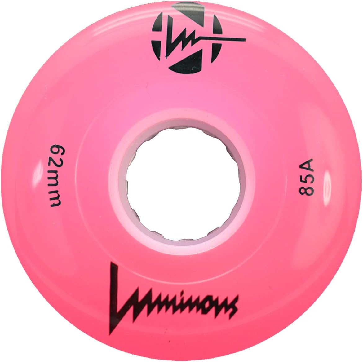 LuminousPink Light-Up Quad Roller Skate Wheel (62mm) (Single Wheel)