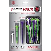 Zero Friction Golf Tee Variety Pack, 50 Tee Set, Includes Bonus Velvet Carrying Pouch