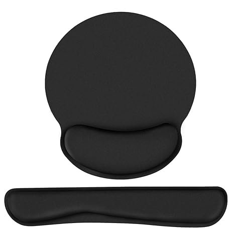 TedGem Mauspad, Mauspad und Tastatur Handgelenkstütze Set Ergonomische, Gedächtnis-Schaum-Nicht Beleg, langlebig u. Bequem, e