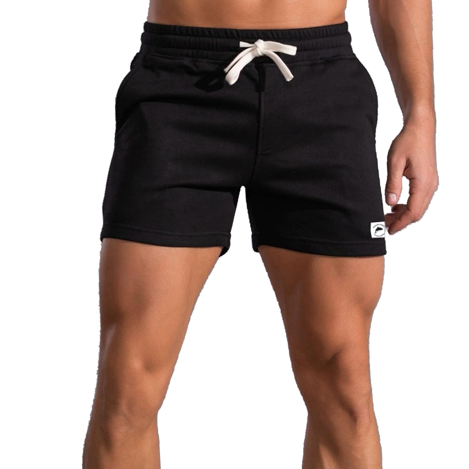 Photo 1 of Waghaw Men Black Cotton Running Short Mens 5 Inch Sweat Shorts Athletic Short Men Workout Shorts(Blacks,M)
