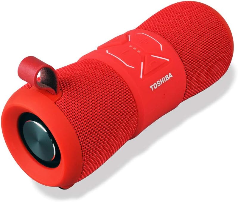 Toshiba WSP 200 Portable Waterproof Bluetooth Speaker - Red