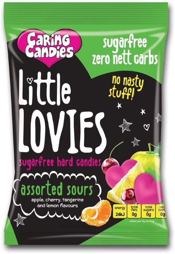 Caring Candies Little Lovies Sugar Free Hard Candies Assorted Sours 100g