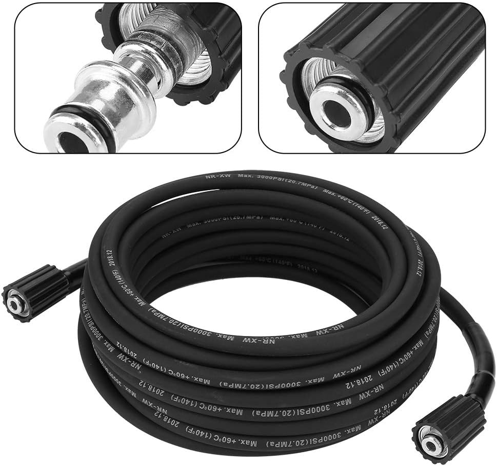 Pressure Washer Hose 15M High Pressure Washer Replacement Extension Hose for M22 Cleaning