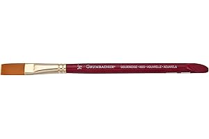 Grumbacher Goldenedge Golden Toray Aquarell Watercolor Brush, Synthetic Bristles, Size 1/2" (4622.050)