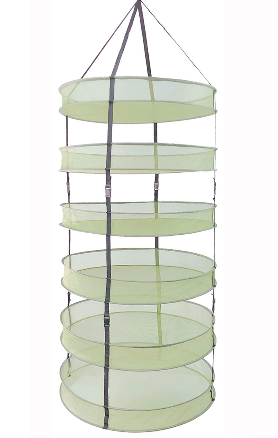 HORTIPOTS Hanging Drying Racks 2 FT Mesh Herb Dryer for Herbs and Clothes (2 FT Diameter, Green)