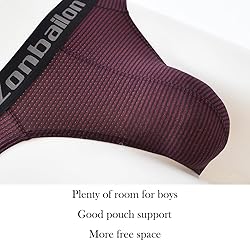 ZONBAILON Mens Sexy Low Rise Thongs G-String Men