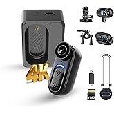 Catchallway 4K Mini Body Camera Action Cam with Audio & Video Recording -128G Thumb Size Hands Free Body Worn Cameras - Wearable Portable Camcorder for Work Travel Pet Walk Vlog(Black)