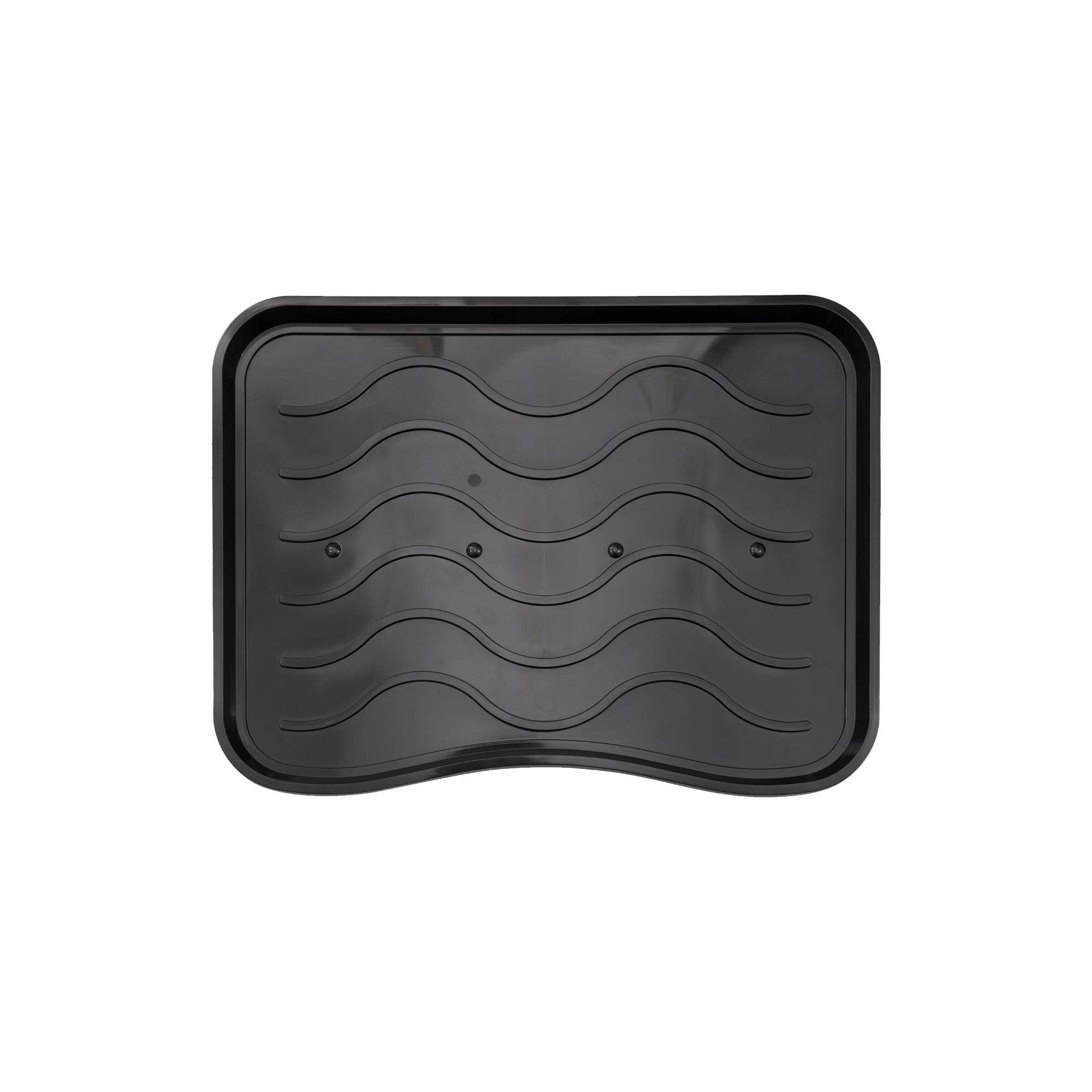 Nicoman Boot Tray Shoe Organiser Non Slip Washable Multipurpose Container Floor Carpet Protection for Indoor Outdoor - (Small Black, Pack of 2)