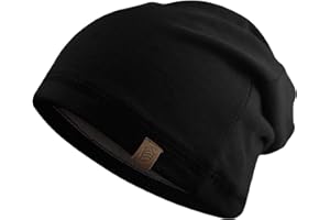 Golden Kocoon® - E-M-F Organic Cotton & Bamboo Viscose Slouch Beanie with EcoShield™ Tech Bamboo Lyocell Faraday Fabric Silver Liner - Adult Size Hat in Black - 5 g, BT, Smart Meter & WiFi Cocoon Cap