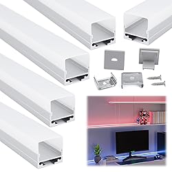 Muzata 5Pack 3.3ft/1M LED Channel with Spotless
