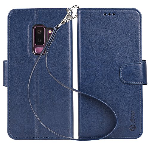 image for Galaxy S9 Plus Case, Arae [Kickstand Feature] PU Leather Wallet case w