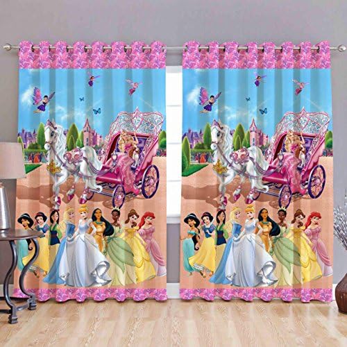Akshaan Texo Fab Curtains Polyester Digital Prints Grommet Curtain, 9 feet, Multicolour, 2 Piece