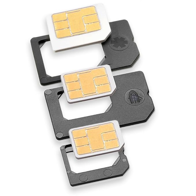 Nano Sim und Micro Sim Adapter KOMPLETT-SET (3er-SET) - PREMIUM QUALITÄT - MADE IN GERMANY - zur Verwendung von NanoSIM und M