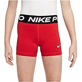 Nike Girls Pro Shorts (Little Kid/Big Kid) University Red/White XL Big Kid