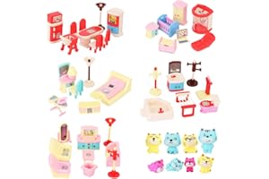 BANANMELONBM 50 Pack Kids Little Dollhouse Furniture Toys House Big Dreams for Baby Children Girls Boys Age 3+