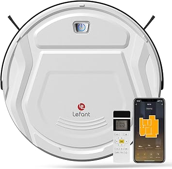 Amazon Lefant M210ロボット掃除機 自動充電 Wifi アプリ制御 静音掃除ロボット 落下防止 衝突防止 超強力吸引 簡単に操作 除菌率99 超薄型 長時間連続稼働 髪の毛 ペットの毛 畳 床 カーペット掃除 Lefant ロボット型クリーナー
