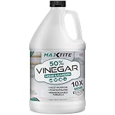 MAXTITE 50% Concentrated White Vinegar 1 Gallon &ndash; 10x Strength Industrial Grade Cleaner for Business, Home, Garden, &amp; Descaling | Acetic Acid Cleaning Solution