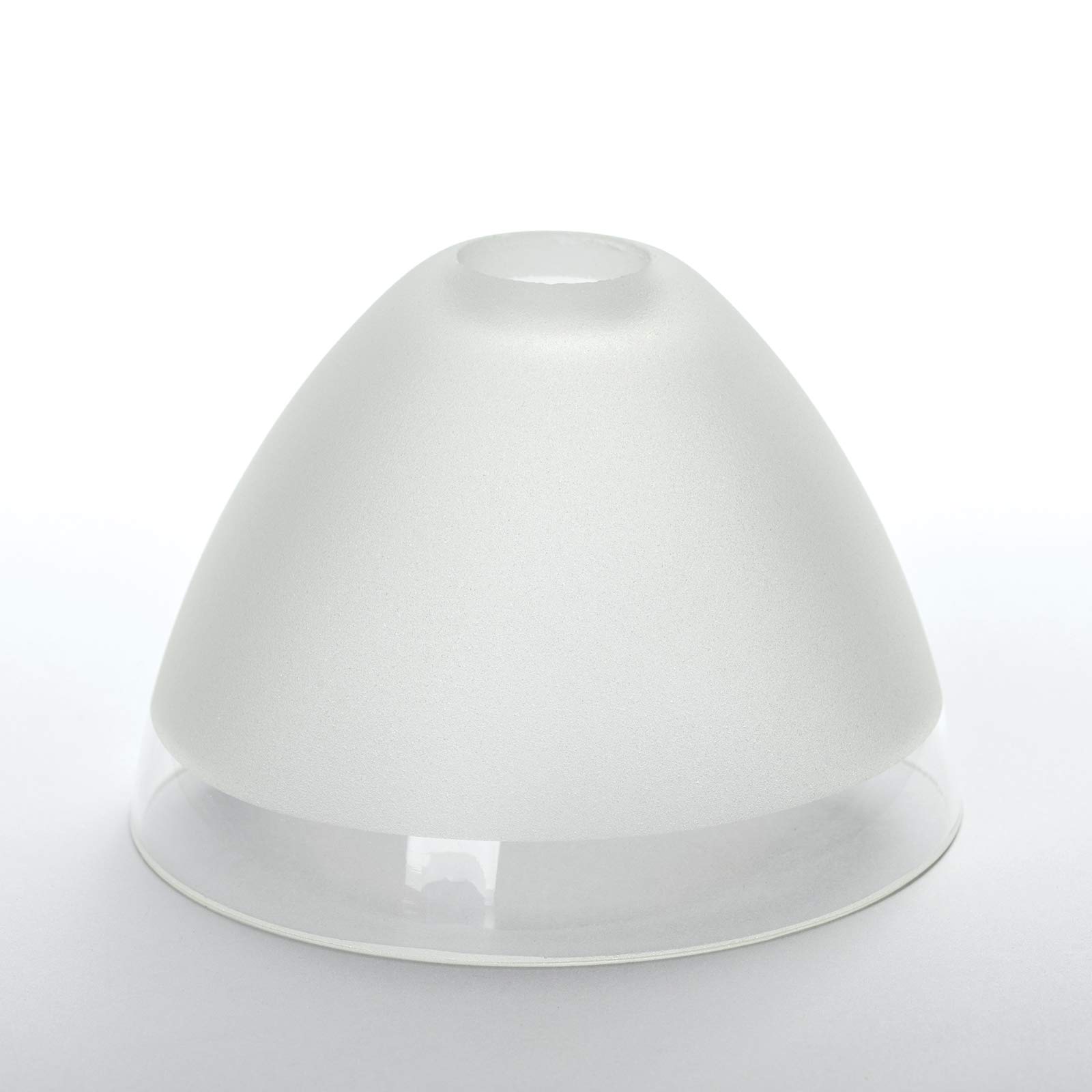 Replacement glass as a lampshade, (Ø 95 mm), height 60 mm, cone G9 hole dimensions Ø 23 mm, transparent matt