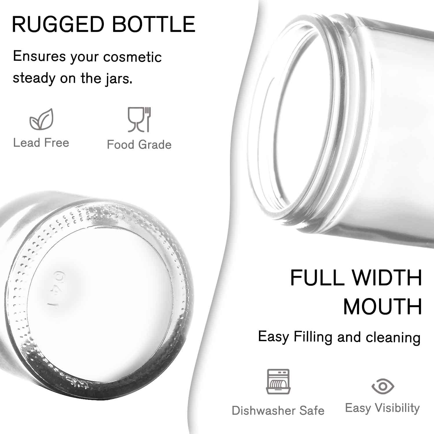 Mua 2 oz Glass Jars with Lids, Bumobum 3 pack Clear Small Jar with ...