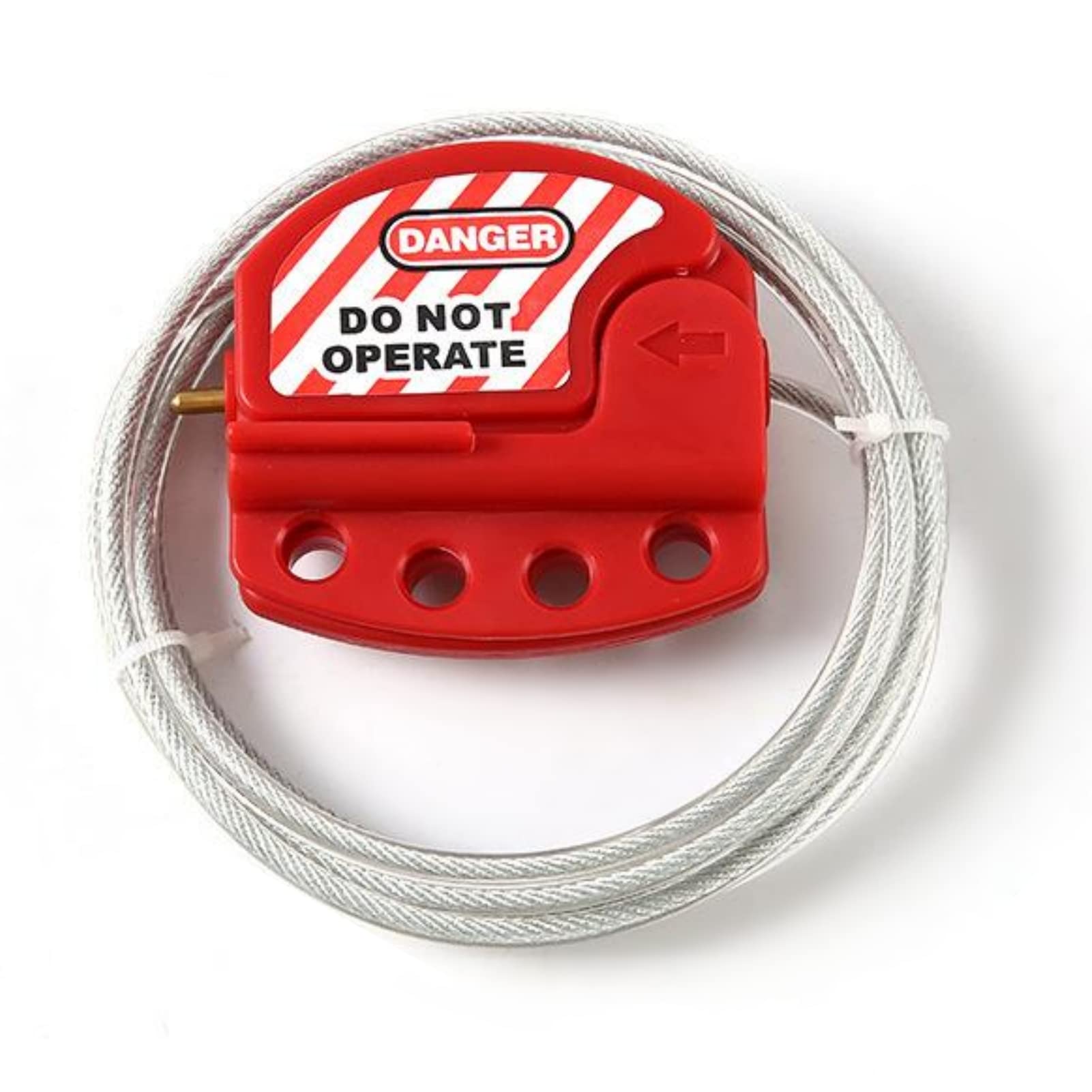 Adjustable Lockout Tagout Steel Cable, Standard Security Cable Control Lock, Steel Retractable Wire Lock Industrial Equipment, Safety Cable Lockout, Stainless Lockout Device, 0.16in x 5.91ft