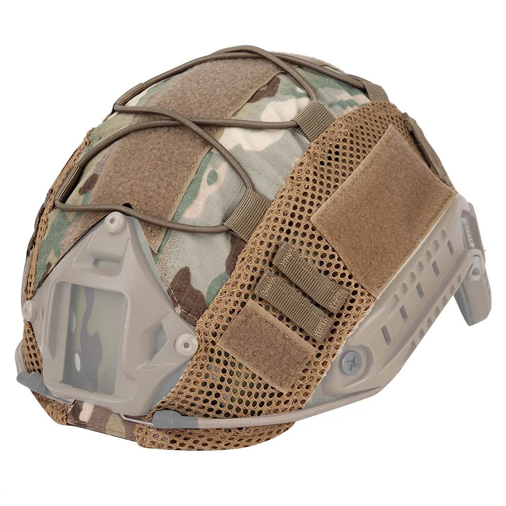 Camouflage FAST Helmet Cover for Airsoft Helmets Paintball Wargame Gear Ballistic Helmets Cover 11 Colors (Color : CO-17-CP)