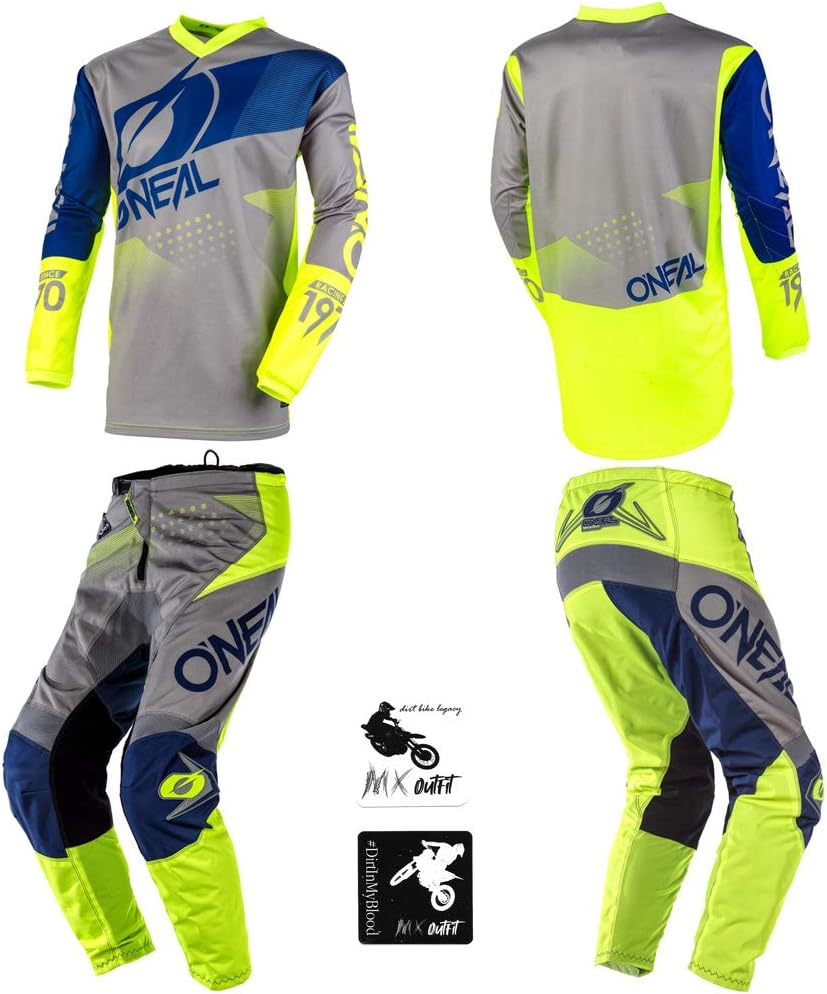 Pants W42 / Jersey XLarge ONeal Element Villain White Adult motocross