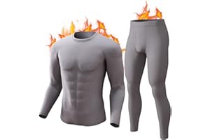CL convallaria Long Johns Thermal Underwear for Men Soft Fleece Lined Base Layer Cold Weather Top Bottom Set XS-4XL