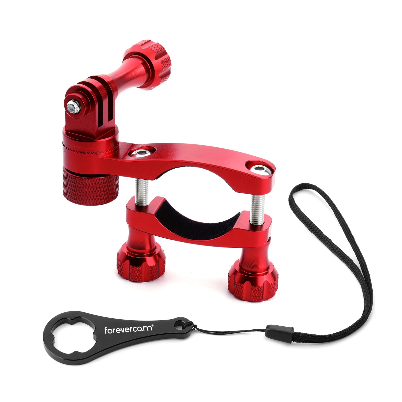 Forevercam 360° Rotation and Lock Mountain Bike Handlebar Aluminum Bike Motorcycle Mount Compatible for GoPro DJI Insta 360 Action Cameras