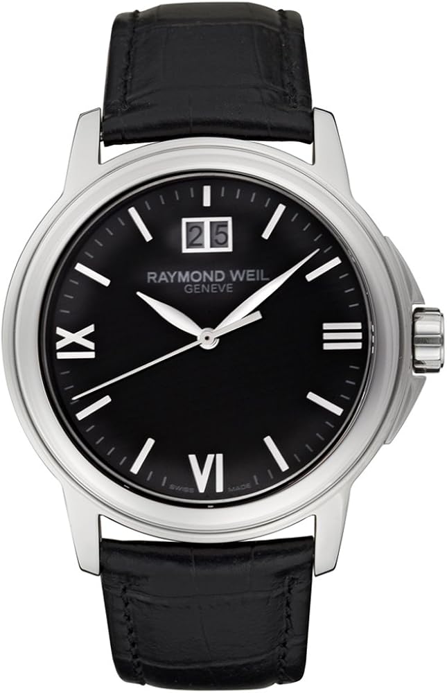 Raymond Weil 5576ST00207 Men's Tradition Black Leather Watch Amazon