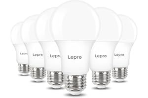 Lepro Dimmable LED Light Bulbs, LED Bulb 60W Equivalent, 2700K Warm White, 9.5W 800LM A19 E26 Standard Medium Base, UL FCC Li