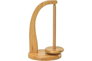 FLYKEY Yarn Holder for Knitting and Crocheting,Crochet Gift for Knitting Lovers,Wooden Yarn Spinner for Crochet by Artowell (Original Bamboo Color)